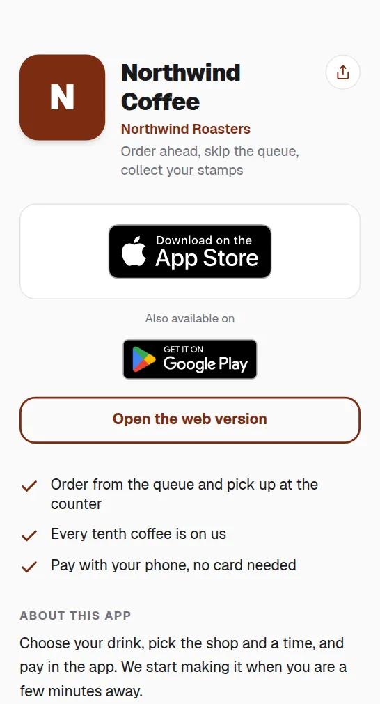 What scanning a code for app downloads opens